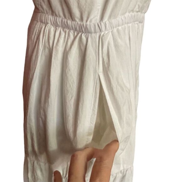 Madewell Tiered White Boho Midi Dress Size 6 - Picture 7 of 12